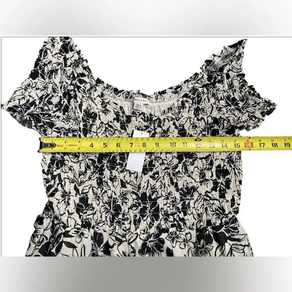 American Eagle Outfitters Womens Floral Mini Dress Size L - Picture 6 of 8